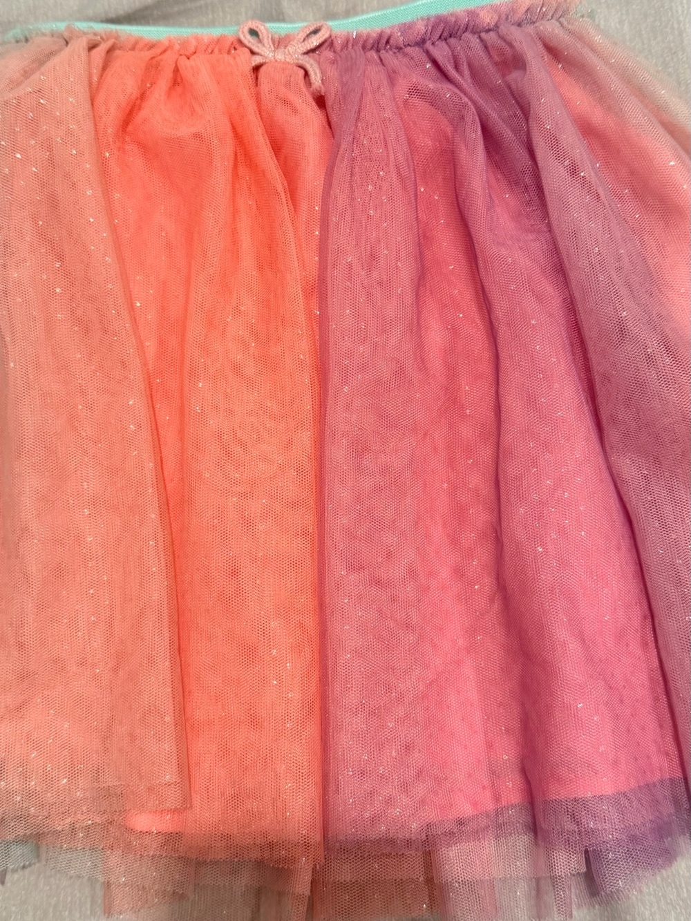 PRIMARK; Girls Ombre Tulle Skirt in Coral and Lavender